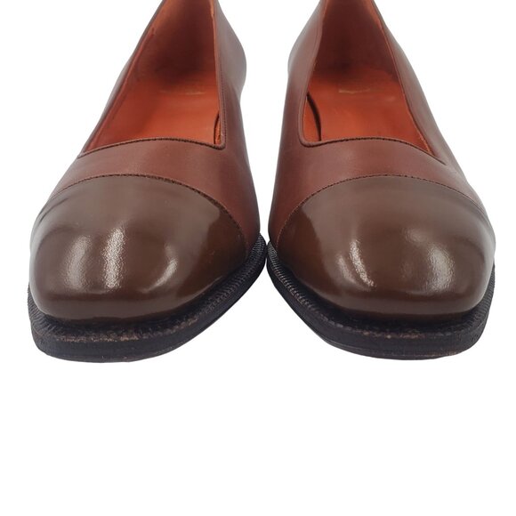 Carmina Shoemaker Women's 6 Brown Leather Cap-toe Dress Pumps Heels Shoes UK 3.5 - Picture 8 of 14